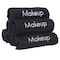 Monarch Cotton Makeup Washcloth 13x13 Black (6pk) MAKEUP-13x13 - alternate 1